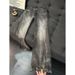 Men's Black Lightning Wash Slim Fit Straight Leg Jeans With Slight Flare For Autumn Winter Fashion_mkmklike.com