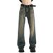 Suitable For All Seasons Suitable For All Seasons High Straight Leg Flared Jeans Men American Street Style Long Pants_mkmklike.com