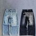 Men's Clothing 2026 Cross Border Street American Retro Hip Hop Loose Baggy Letter Print Jeans Men_mkmklike.com