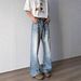 Nordmann American Retro Cat Whiskers Washed Light Blue Jeans Men High Street Vibe Trendy Loose Wide Leg Straight Long Pants_mkmklike.com