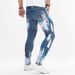 HME Men's Slim Fit Skinny Jeans Casual High Street Splatter Print European American Style for Cross Border TEMU TIKTOK_mkmklike.com