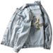 Men's Clothing Summer Thin Retro Embroidered Denim Jacket Trendy Slim Spring And Autumn New Style Jacket_mkmklike.com