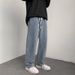 Men's Retro Straight Leg Jeans Elastic Waist Casual Wide Leg Trousers American Style Wear Archer0603 Loose Fit_mkmklike.com