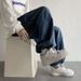 Men's Clothing Washed Jeans Spring And Autumn Retro Loose Wide Leg Handsome Straight High Street Work Pants_mkmklike.com