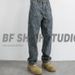 Men's Jacquard High-Street Jeans – Relaxed Straight-Leg Retro Pants For Autumn_mkmklike.com