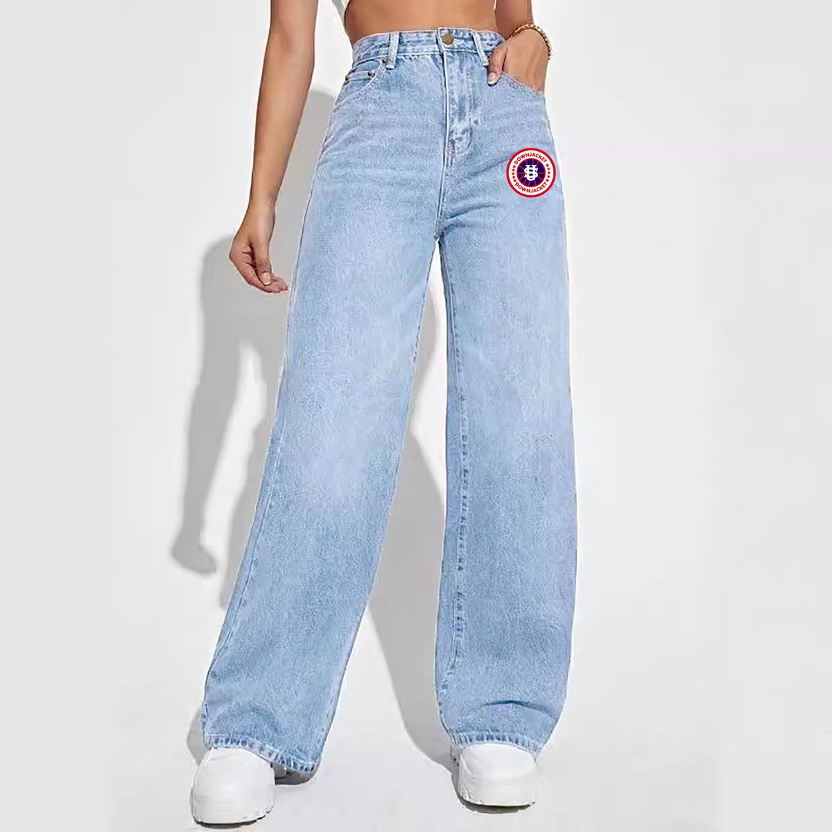 Women's Clothing Jeans Women's High Waist Slim Straight Denim Trousers_mkmklike.com
