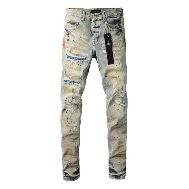Men's Clothing Retro Cat Whisker Jeans Washed Black Cleanfit Distressed Cat Whisker Versatile Wide Leg Pants_mkmklike.com