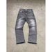 Men's Slim Fit Denim Jeans With Ripped Patches Heavy-Duty Hot Diamond Printing Trendy Vintage High Street Style Mid Waist Zipper Fly_mkmklike.com