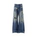 Men's Springtime American Retro Distressed Ripped Jeans Loose Casual Style Long Pants Street Niche Cool Vibe_mkmklike.com