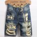 Men's Clothing Summer Men's Denim Shorts Ripped Personalized Distressed 5 Point Style For Formal & Casual Retro Distressed_mkmklike.com