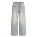 Street Style Wahed Vintage Denim Men' Three-Dimenional Decontructed Pocket Deign Peronality Straight Wide-Leg_mkmklike.com