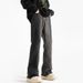 Nordmann American Style Trendy Brand Vibe Flared Jeans For Men, Autumn And Winter Straight Pants, High Street Fashion Retro Loose_mkmklike.com
