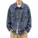 2025 Spring And Autumn New Denim Jacket Men's American High Street Brand Workwear Trendy Coat_mkmklike.com