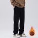 LKTM Wear # Corduroy Straight Leg Casual Men's Trendy Brand Loose Hanging Elastic Waist With Velvet Warm Sports Pants A77_mkmklike.com