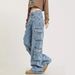 Men's Clothing Street Washed Distressed Workwear Jeans For Men Spring And Autumn Straight Loose High Street Vibe Style Long Pants_mkmklike.com