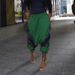Women's Summer Harem Jeans Patchwork Loose Fit Elastic Waist Denim Spring/Autumn Regular Size_mkmklike.com