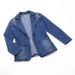 New spring and autumn denim jacket for women, slim fit, suit collar, solid color cardigan, one button top, trendy_mkmklike.com