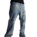Men's Classic Straight Leg Jeans - Comfortable Washed Denim Pants For Casual Wear (Blue, Sizes M-3XL)_mkmklike.com