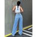 Men's Clothing High Waist Ripped Washed Straight Leg Jeans For Women - Relaxed Fit, Trendy & Versatile (Light Blue, Medium Blue, Black)_mkmklike.com