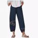 Women's clothing foreign trade women's simple fashion casual trousers digital printing women's slim trousers_mkmklike.com