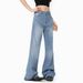 Men’s Retro Slim Fit Flared Jeans – Vintage High-Waisted Denim Pants (Blue & Azure, S-XL)_mkmklike.com