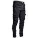 Men's Slim Fit Stretch Jeans With Side Pockets - Mid Rise Comfortable Cotton Denim Pants For Casual Wear_mkmklike.com