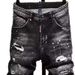 Men's Distressed Denim Shorts – Trendy Loose Fit 5-Inch Inseam Cargo Shorts (Black, 28-36)_mkmklike.com