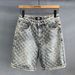Men's Street Style Denim Shorts 2025 Slimming Straight Leg mid Length Retro Five Point Summer Jeans Softener Machine Washable_mkmklike.com