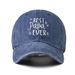 Unisex Men's and women's casual simple trend embroidery BEST PAPA EVER washed baseball cap_mkmklike.com