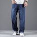 American Straight-leg Pants Spring And Summer New Loose Large Straight-leg Jeans Men's Fat Plus Size Simple Denim Trousers_mkmklike.com