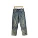 Autumn Casual Handsome Heavy Washed Retro Embroidered Jeans Men's Straight Loose Versatile Wide Leg Pants_mkmklike.com