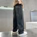 Woven Genius Whale Children's Jeans Spring And Autumn New Wide-Leg Loose Straight-Leg Student Boys' Pants Korean Version_mkmklike.com