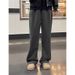 Men's Heavyweight Herringbone Pattern Fleece Lined Sweatpants Autumn Winter Thick American Style Loose Knit Curved Casual Pants_mkmklike.com