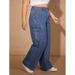 Women's clothing Women's jeans side pocket clamshell cargo women's jeans pants women_mkmklike.com