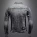Men's Denim Cross-Border Trend American Retro Personality Slim Fit Turn-Down Collar Workwear Zipper Cycling Motorcycle_mkmklike.com