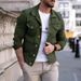 Cross-Border European American Spring And Autumn Fashion Solid Color Slim Fit Stand Collar Cardigan Men's Jacket Sports_mkmklike.com