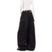 Men's Retro Style Wide Leg Jeans Curved Pocket High Street Design Loose Fit Floor Length Pants For Spring Autumn_mkmklike.com