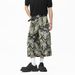 Men's Clothing Graffiti Camouflage Cropped Pants Summer Trendy Brand Pure Cotton Straight Tube Cropped Shorts For Men_mkmklike.com