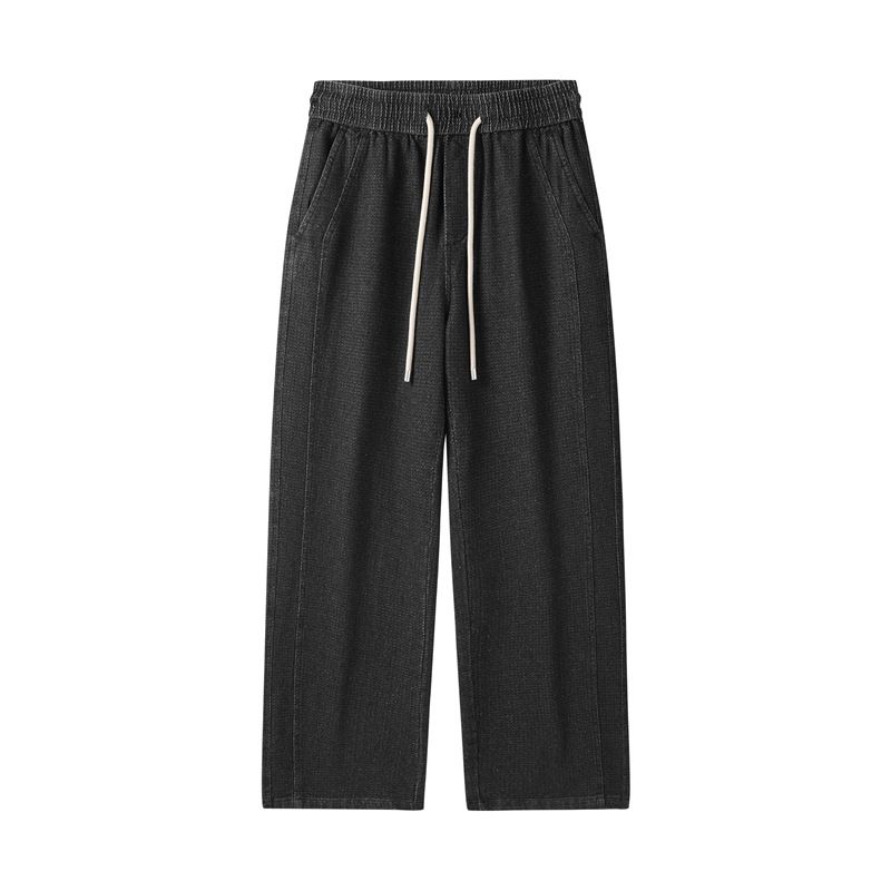 Men's Star-Printed Denim Pants – Relaxed Straight-Leg Streetwear Jeans For Casual Wear Fashion Trends_mkmklike.com
