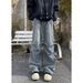 American Jeans 2025 Spring/Summer New High Street Fashion Brand Design Sense Loose Casual Pants Men's Clothing_mkmklike.com