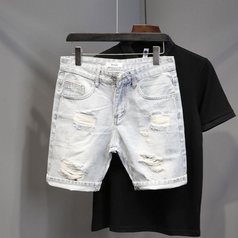 Men's Clothing Loose Shorts Fashionable Simple Shorts New Men's Casual Jeans_mkmklike.com