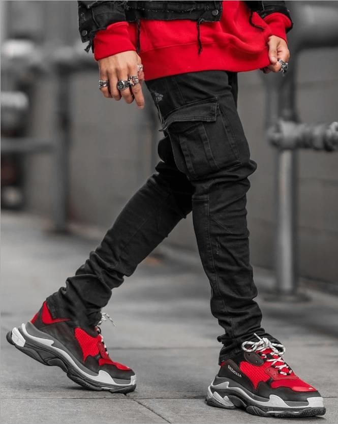 Men's Clothing Side Pocket Small Foot Skinny Jeans_mkmklike.com