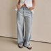 Women's Clothing Jeans women new wide leg pants fashionable street washed monkey jeans 8932_mkmklike.com
