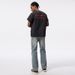Men's Workwear Inspired Washed Distressed Patchwork Denim Jeans High Street Style Loose Straight Leg Biker Street Style Long_mkmklike.com