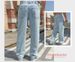 High-Waisted Relaxed Fit Jeans For Men – Adjustable Waistband, Straight-Leg & Floor-Dragging Wide Pants (Light Blue, S-XXL)_mkmklike.com