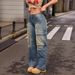 Women's Clothing Women's Relaxed Fit Straight Leg Jeans | Classic Blue Washed Denim | Comfortable Cotton Blend | Casual & Office Wear_mkmklike.com
