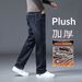 Pure Snow Fox Velvet Jean Looe Traight-leg Thickened Men' Plu Size Middle-aged Men Winter Fleece-lined Warm-keeping_mkmklike.com