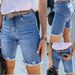 Women's Clothing Summer New Denim Ripped Five Point Pants Fashion Furry Edge Fringed Jeans For Women_mkmklike.com