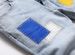 Suitable For All Seasons Men's Slim Fit Fashion Small Foot Embroidered Jeans Color Patch Stretch Washed Blue Long Pants_mkmklike.com