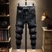 Large Size Men's Clothing Quality Autumn And Winter Towel Bottom Embroidered Jeans Men Plus Fat Plus Size Slim Fit Fat Jeans Men_mkmklike.com
